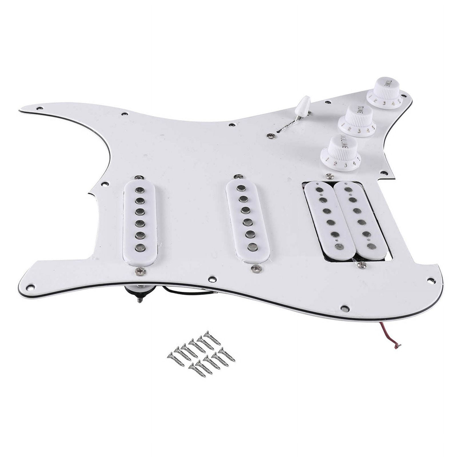 SQ Electric Guitar Loaded Prewired Electric Guitar Pickguard Pickup Assembly White Regular