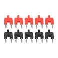 thumbnail image 1 of 10Pcs Banane Double Fiche Bonne Conductivité Électrique Laiton Nickelé Traitement Double Rangée Fiche Banane pour Automobiles, 1 of 1