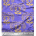 thumbnail image 1 of Soimoi Cotton Jersey Fabric Floral & Filigree Damask Print Sewing Fabric Yard 58 Inch Wide, 1 of 1