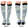 thumbnail image 4 of FORMRS Womens Knee High Socks Casual Long Thick Travel Daily Wear, 2 Pairs, Vibrant Hydrangeas Pattern, 4 of 6