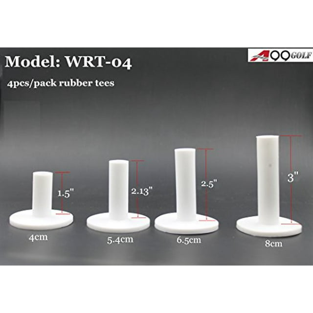 A99 Golf Rubber Golf Tee White 4pcs with Different Size