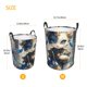 thumbnail image 3 of Balery Exotic Blue Cat Cesta de ropa redonda con asas, impermeable, independiente, para ropa, juguetes, dormitorio y familia-Medium, 3 of 6