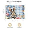 thumbnail image 2 of Nawypu Blue Easter Plaid Wall Art For Living Room/Bedroom, Canvas Bathroom Decor Wall Art Kitchen Office Framed Wood  Picture, Spring Flowers Plant Leaves Egg Bunny, 2 of 5