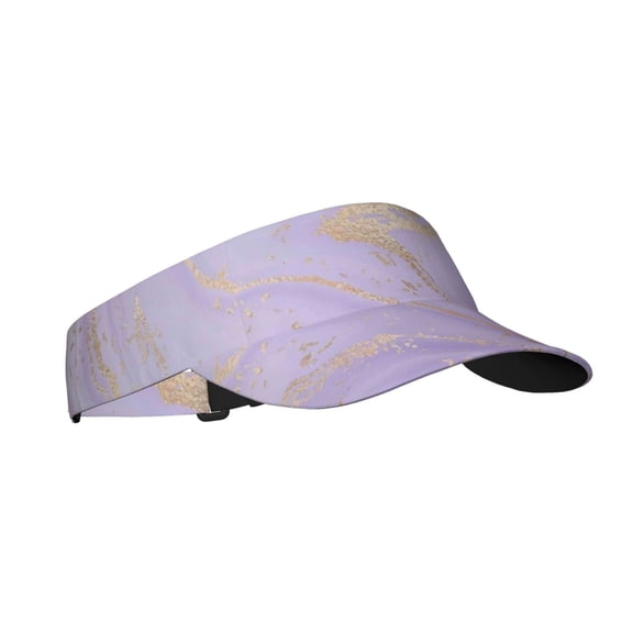 Kdxio Lavender Glitter Foil Stripes Print Sun Visor Hat Golf Visor Adjustable Velcro Outdoor Sports Cap For Men Women
