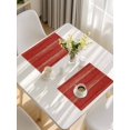 thumbnail image 5 of Red Wood Grain Placemats Set of 8, Farmhouse Vintage Wooden Rustic Planks Placemats for Dining Table, Place Mats for Kitchen Tabletop, Waterproof Wipeable Dining Table Mats Set, 5 of 9