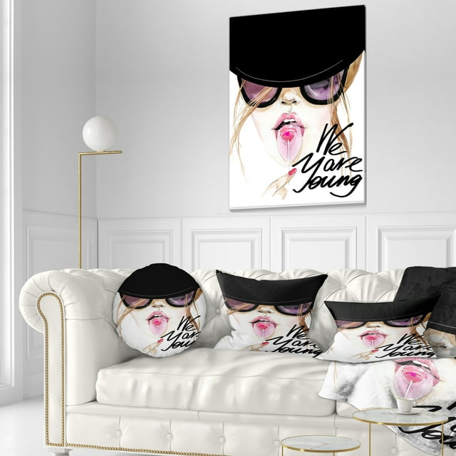 Jeune Fille Sexy avec Sucette - Art Moderne sur Toile