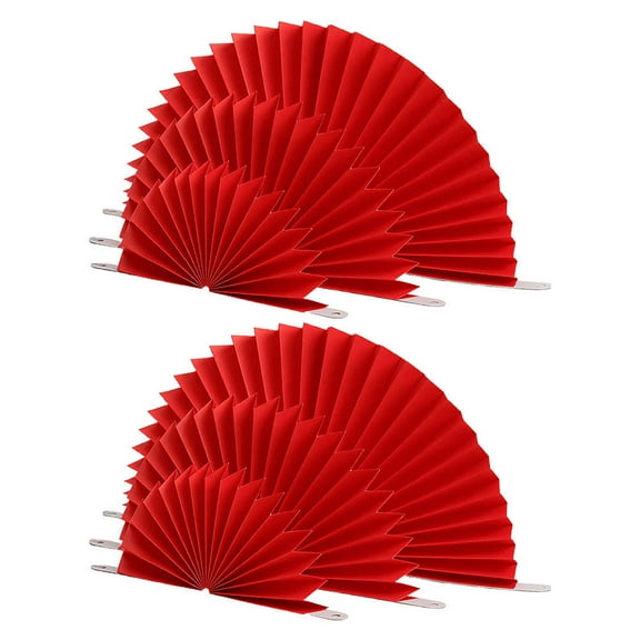MERRYHAPY Folding Handheld Fans Red 6-Pack Portable Cooling Fans for Outdoor, Travel, Home, and