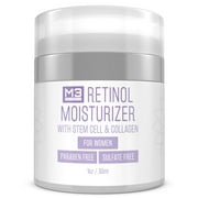 M3 Naturals Retinol Cream for Face, Collagen and Stem Cell Infused, 1 oz