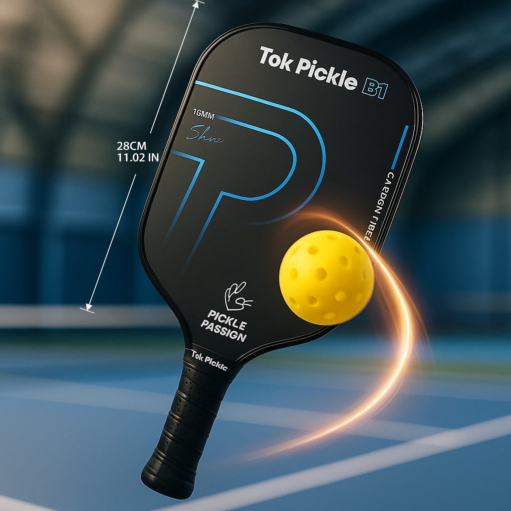16mm Carbon Fiber Pickleball Paddle Set of 2, Raw Surface for Spin & Control, Includes Bag & 4 Balls