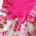 thumbnail image 5 of ITSAME Baby Girls Tutu Dress, Cute Bow Crewneck Flutter Ruffle Summer Fashion Puffy Tulle Princess Dress Hot Pink 12-18M, 5 of 6