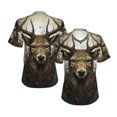 thumbnail image 6 of Womens Short Sleeve T Shirts Casual V Neck Tops Tee, Deer Antler Whitetail, 6 of 6