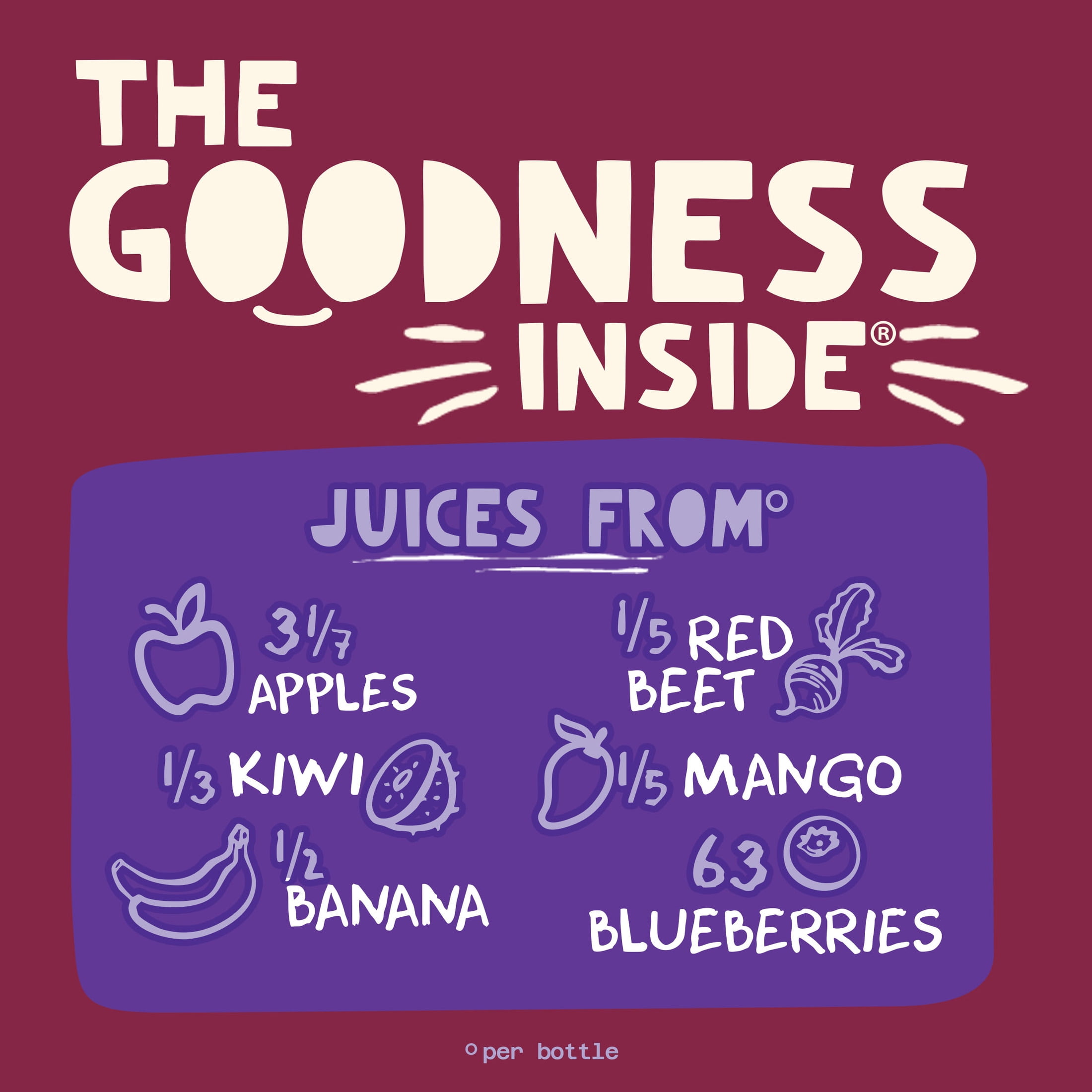 Naked Juice Rainbow Machine Flavored 100% Juice Smoothie Blend, 15.2 fl oz