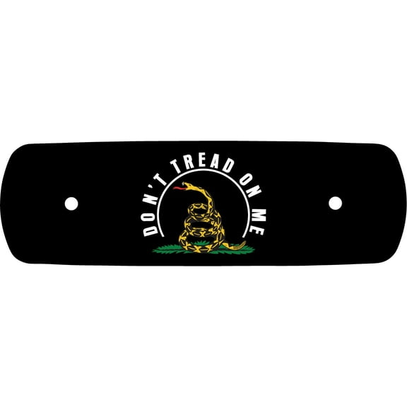 Kustom Cycle Parts Don't Tread on Me Air Cleaner Cover Insert. Replaces Stock Harley Davidson M8 / 114 Insert. (Black)