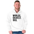 thumbnail image 4 of Worlds Okayest Bro Sibling Brother Men's Big & Tall Graphic Hoodie Brisco Brands 4X, 4 of 5