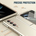 thumbnail image 6 of for Samsung Galaxy Z Fold 4 Rugged Case, All-Inclusive Magnetic Hinge Protection for Galaxy Z Fold 4 Case with Built-in Screen Protector & S Pen Holder & Hidden Kickstand & Stylus, Gold, 6 of 7