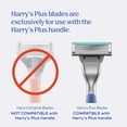 thumbnail image 2 of Harry's Plus Shaving Razor for Men with 2 Razor Blade Refill Cartridges, Tide, 2 of 9