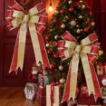 thumbnail image 2 of Adornos navideños, lazos con purpurina en polvo, colgantes para árbol de Navidad, adornos navideños con lazo, decoración de moda, 2 of 4