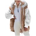 thumbnail image 4 of lcziwo 2024 Women Winter Coat Fuzzy Fleece Jacket,Women Zip Up Fuzzy Fleece Jacket Prime Day Clearance,Sherpa Coat Fall Trendy Outwear, 4 of 7