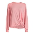 thumbnail image 5 of Time and Tru Women's Long Sleeve Twist Top, Sizes XS-XXXL, 5 of 5