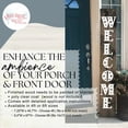 thumbnail image 2 of Vertical Welcome Decal with Patriotic Stars Die-cut - Vinyl Decal Sticker for Tall Wood Sign - Porch Sitter Decor Sign Art - DIY Front Door Decor, 4ft or 6ft- Red, 2 of 4
