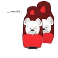 thumbnail image 4 of Easy to Install Car Universal Seat Cover, Red Love Bear Four Seasons Universal Front Seat Cover, 2-Piece, 4 of 8