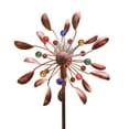 thumbnail image 5 of Solar Wind Spinner Multi-Color LED Lighting, Easy Assembly Ground Stake Solar Wind Spinner, Kinetic Bronze Windmill Ornament for Lawn Patio Backyard Decoration, 5 of 10