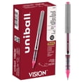 thumbnail image 1 of Bolígrafos Rollerball Uni-Ball Vision 0.7 mm Punta Fina Rosa Paquete con 12, 1 of 8