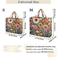 thumbnail image 2 of FORMRS Womens Corduroy Tote Bag Crossbody Shoulder Handbag with Pocket, Large Colorful Flowers, 2 of 7