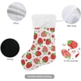 thumbnail image 3 of Coolnut Strawberry Christmas Stocking, Personalized Large Candy Stocking, Xmas Stockings Decoration Hanging Gift for Family Holiday Party Ornaments Decor Fireplace, 3 of 7