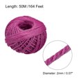 thumbnail image 2 of Unique Bargains 164 Feet 2mm Jute Twine, Jute Rope, Jute String Cords Fuchsia, 2 of 6