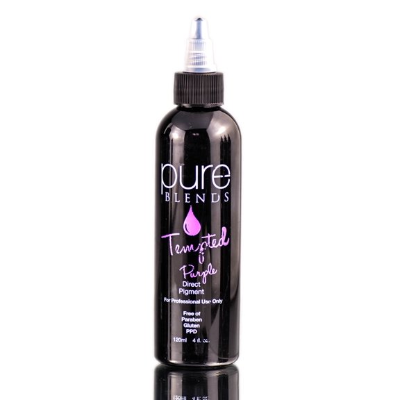 Purple , Pure Blends Tempted Direct Pigment Hair Scalp, Pack of 1 w/ SLEEK Teasing Comb