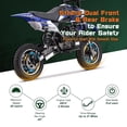 thumbnail image 3 of Arshin 50cc 4-Stroke Gas Dirt Bike - 20 MPH Max Speed,Disc Brakes,Perfect Youth & Adult Beginner Pit Bike(Blue), 3 of 8