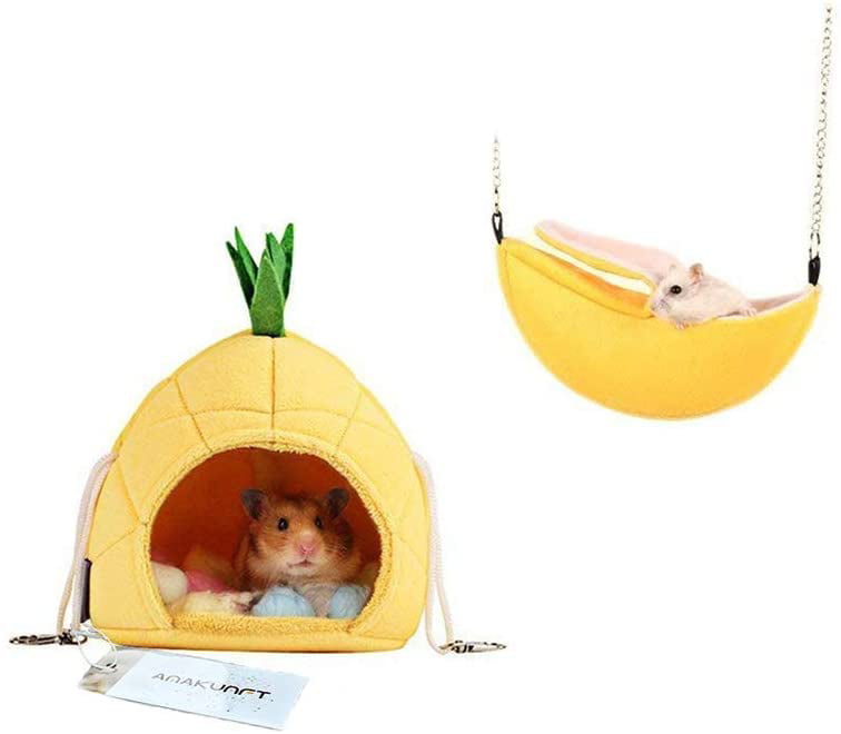 Fdit Hamster Rabbit Mouse Wood Hammock Swing Toy Colgante Swing Cage para Rabbit Hamster Mouse Chinchilla