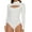 White, variant on MANIFIQUE Mock Neck Cutout Front T Shirt Long Sleeve Bodysuit for Women