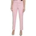 thumbnail image 1 of Calvin Klein Pantalon Habillé Coupe Ajustée Taille Mi-Haute pour Femmes, Rose, 12, 1 of 4