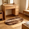 thumbnail image 4 of Tie Dye Oval Plush Area Rug, Long Bedroom Bedside Cloakroom Decorative Mat, Soft Non Slip Floor Carpet (Brown ,40*60CM), 4 of 5
