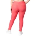 thumbnail image 2 of Women's Ultra Stretchy Classic 5 Pocket Jeggings, Full Length, Coral, 3XL, 2 of 7