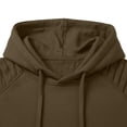 thumbnail image 5 of MaFYtyTPR Men's Athletic Hoodie Pullover Ruched Long Sleeve Slim Fit Sweatshirt with Kangaroo Pocket Casual Gym Top for Fall Winter Wear A-Army Green L, 5 of 6
