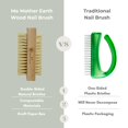 thumbnail image 4 of Paquete de 2 cepillos de uñas de bambú ME MOTHER EARTH de madera natural, 4 of 6