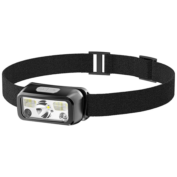 WDOplteas Linterna Frontal Con Batería Recargable Por USB Potente Faro Delantero 500mAh para Acampar Y