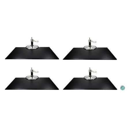 Options Berkeley Berkeley Rectangle Salon Mat 3' x 5' EXTRA-THICK (Set of 4) BLACK Anti-fatigue Mat for Salon or Barber Shop ()