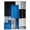 Blue Gray Black, variant on Blue Blavk Grey Waterproof Fabric Shower Curtain,White Abstract Art Gradient Modern Art Waterproof Fabric Shower Curtain for Bathroom Curtains Bathtubs Shower Curtains with 12 Hooks Stall 48x72in