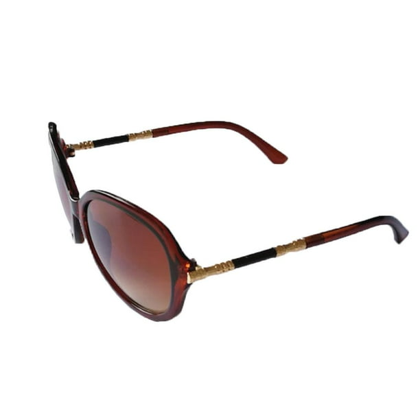 Gafas de sol de mujer jinwen Gafas de marco grande Marron oscuro
