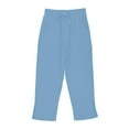 thumbnail image 5 of Mwjwdo 2025 Linen Pants Big Girls High Waist Elastic Drawstring Lounge Trousers Kids Casual Lightweight Side Split Summer Beach Pants Blue 8 Years, 5 of 7