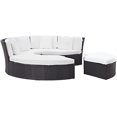 thumbnail image 3 of Modway Convene Circular Outdoor Patio Daybed Set in Espresso White, 3 of 6