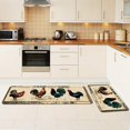 thumbnail image 4 of Set of 2 Rooster Kitchen Rugs Non Skid, Washable Chicken Rugs for Kitchen Floor,Farmhouse Decorative Rooster Kitchen Mats and Rugs for Seasonal, 4 of 6