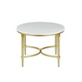thumbnail image 3 of Ergode Coffee Table - Exquisite Traditional Style with White Marble Top and Gold Metal Legs - Add Sophistication to Your Living Room or Home Office - Easy Assembly - Transform Your Space with Opulence, 3 of 3