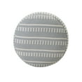 thumbnail image 4 of LR Home Medium Striped Indoor/Outdoor Cylinder Pouf, Slate Blue/White, 20" x 20" x 20", 4 of 10