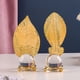 thumbnail image 2 of Adornos de bola de cristal de hoja dorada de lujo, simples y modernos, para estudio, habitación, escritorio, decoraciones de metal, 2 of 5