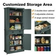 thumbnail image 6 of HLR Durable P2 MDF Kitchen Pantry Storage Cabinet with Adjustable Shelves and Drawer, Green, 6 of 8